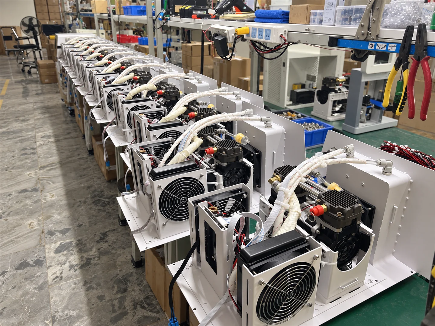 Assembly of professional aesthetic equipment
